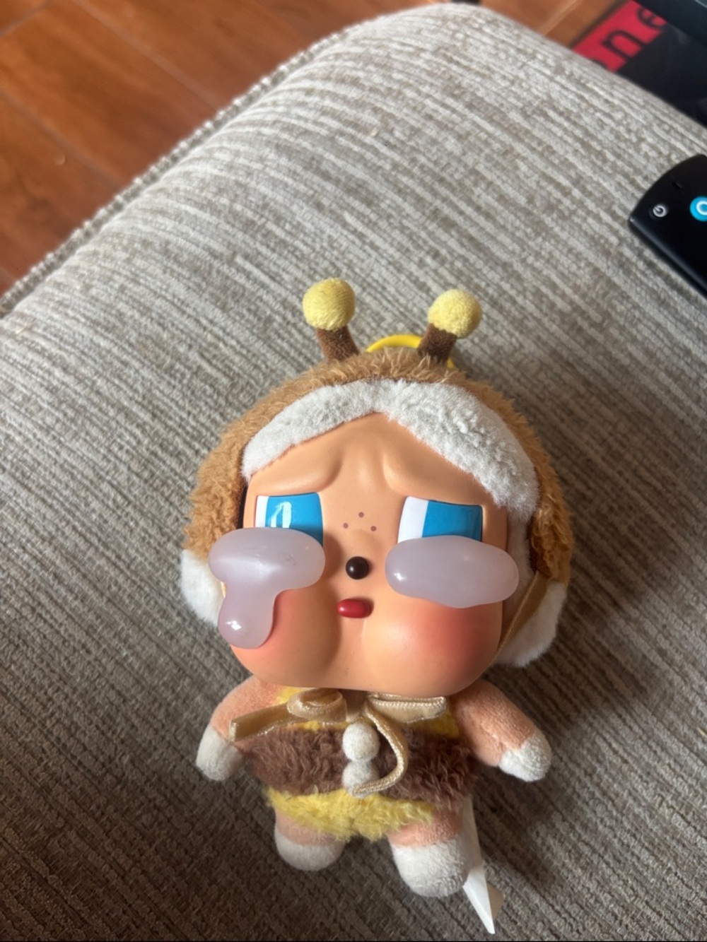 Cute Bee Plush Doll Keychain with Teary Eyes